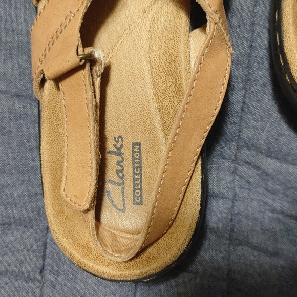 Women's size 9M Clark's sandals. Brown leather. - Picture 2 of 4